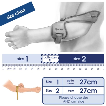 Masalo Cuff MED is ideal for everyday life, job and sports and fights the tennis elbow and golfers elbow effectively